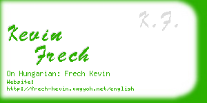 kevin frech business card